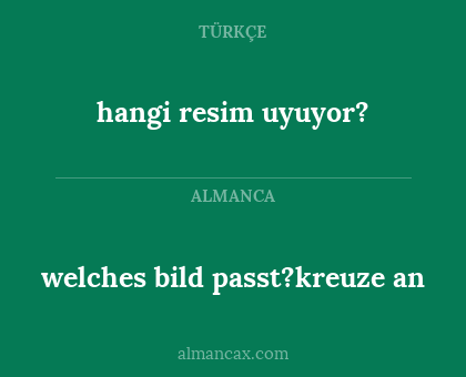 hangi resim uyuyor? - welches bild passt?kreuze an