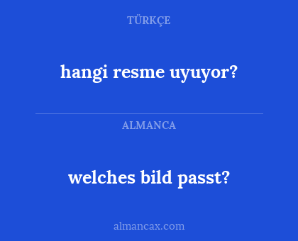 hangi resme uyuyor? - welches bild passt?