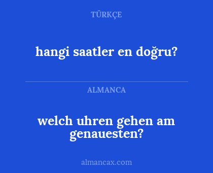 hangi saatler en doğru? - welch uhren gehen am genauesten?