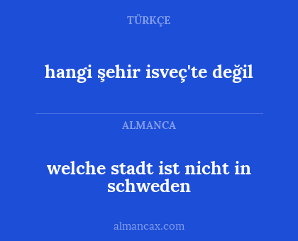 welche stadt ist nicht in schweden - hangi şehir isveç'te değil