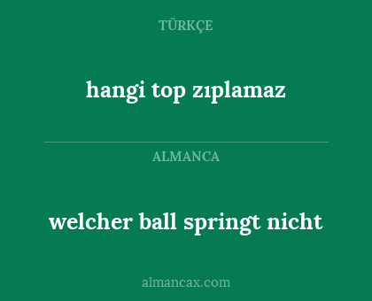 welcher ball springt nicht - hangi top zıplamaz