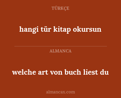 hangi tür kitap okursun - welche art von buch liest du