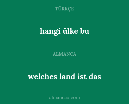 hangi ülke bu - welches land ist das