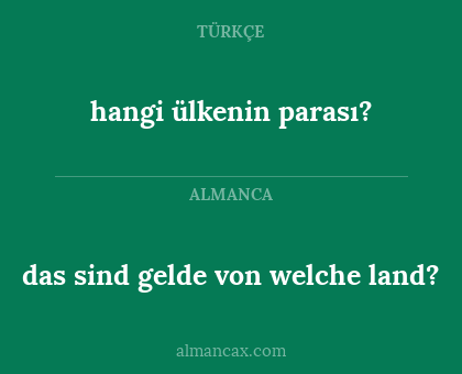 hangi ülkenin parası? - das sind gelde von welche land?