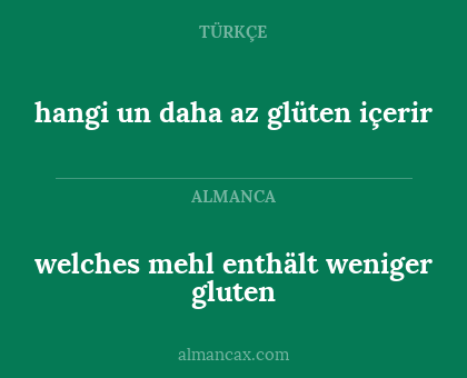 hangi un daha az glüten içerir - welches mehl enthält weniger gluten
