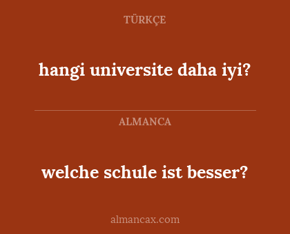 hangi universite daha iyi? - welche schule ist besser?