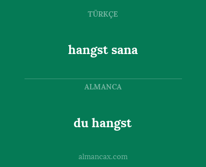 du hangst - hangst sana