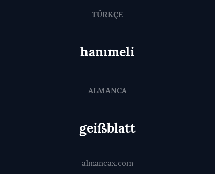 geißblatt - hanımeli
