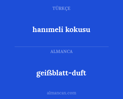 hanımeli kokusu - geißblatt-duft