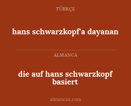 hans schwarzkopf'a dayanan - die auf hans schwarzkopf basiert