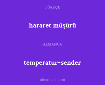 temperatur-sender - hararet müşürü