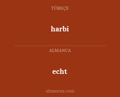 harbi - echt