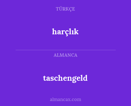 taschengeld - harçlık