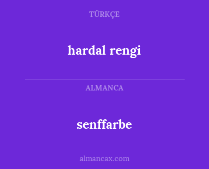 senffarbe - hardal rengi