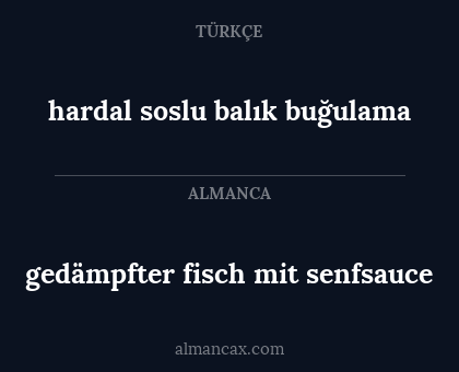 hardal soslu balık buğulama - gedämpfter fisch mit senfsauce