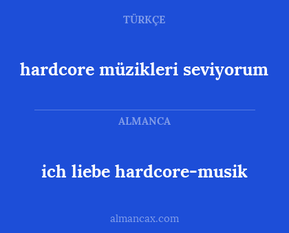 hardcore müzikleri seviyorum - ich liebe hardcore-musik