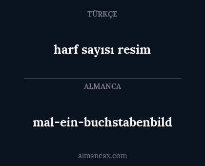 mal-ein-buchstabenbild - harf sayısı resim