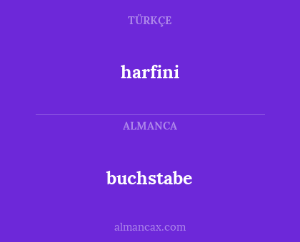 buchstabe - harfini