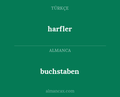 buchstaben - harfler