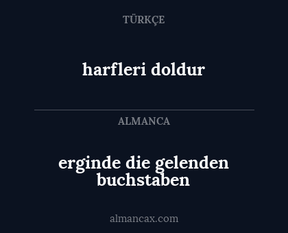 harfleri doldur - erginde die gelenden buchstaben