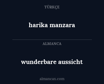 wunderbare aussicht - harika manzara