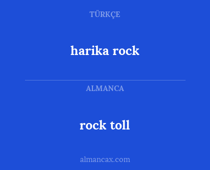 rock toll - harika rock