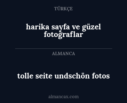harika sayfa ve güzel fotoğraflar - tolle seite undschön fotos