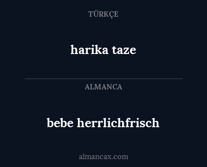 harika taze - bebe herrlichfrisch