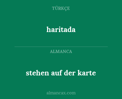 stehen auf der karte - haritada