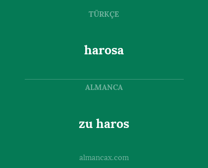 harosa - zu haros