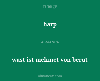 harp - wast ist mehmet von berut