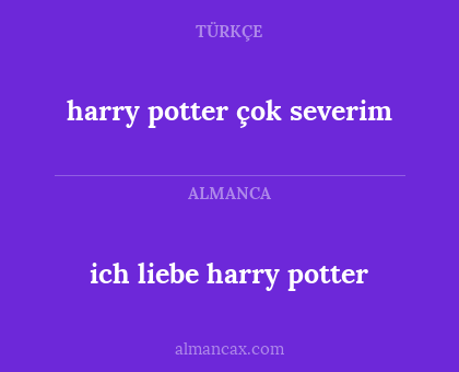 harry potter çok severim - ich liebe harry potter