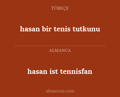hasan ist tennisfan - hasan bir tenis tutkunu