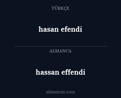 hassan effendi - hasan efendi