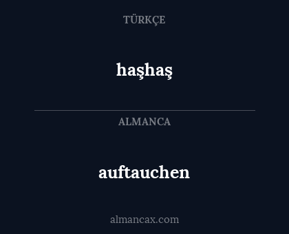 auftauchen - haşhaş