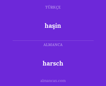 harsch - haşin