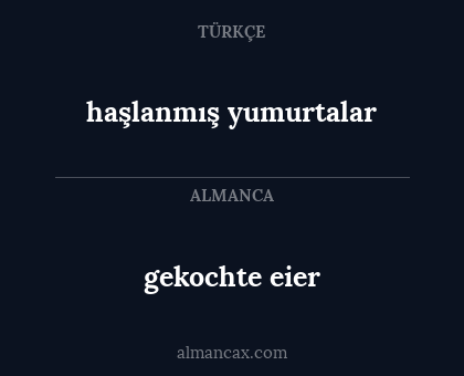 gekochte eier - haşlanmış yumurtalar