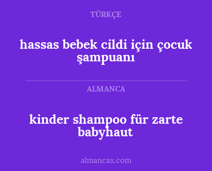 hassas bebek cildi için çocuk şampuanı - kinder shampoo für zarte babyhaut