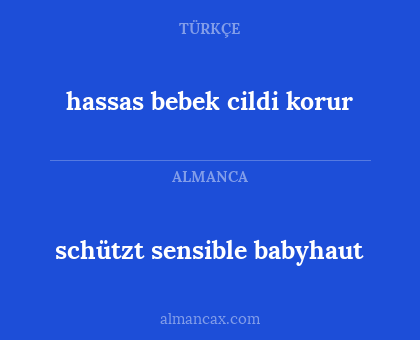 hassas bebek cildi korur - schützt sensible babyhaut