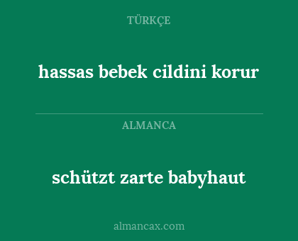 schützt zarte babyhaut - hassas bebek cildini korur