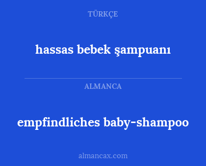 empfindliches baby-shampoo - hassas bebek şampuanı