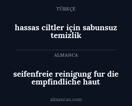 seifenfreie reinigung fur die empfindliche haut - hassas ciltler için sabunsuz temizlik