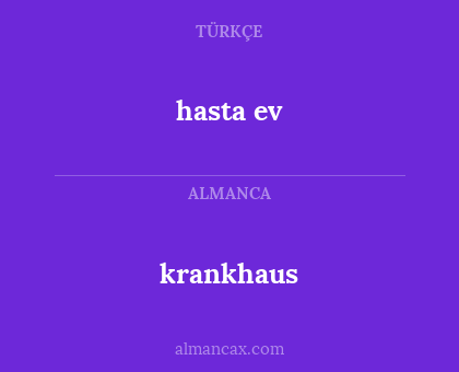 hasta ev - krankhaus