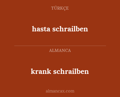 krank schrailben - hasta schrailben