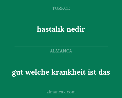 gut welche krankheit ist das - hastalık nedir