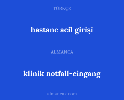 klinik notfall-eingang - hastane acil girişi