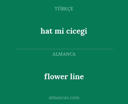 hat mi cicegi - flower line