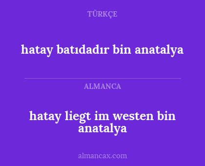hatay batıdadır bin anatalya - hatay liegt im westen bin anatalya