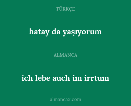 ich lebe auch im irrtum - hatay da yaşıyorum