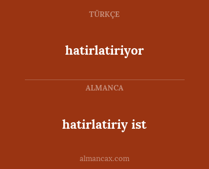 hatirlatiriyor - hatirlatiriy ist